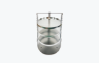 Gyrozen Stainless Steel Rack with 3 Sets of SS Shelves and Trays, ø25cm (Trays can be inserted up to 5)