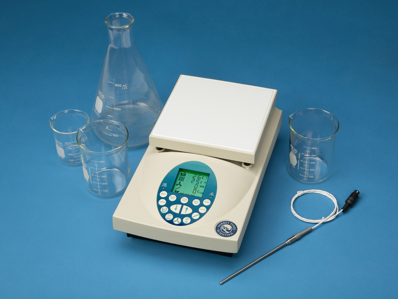 TORREYPINES Programmable Digital Stirring Hot Plate, 115VAC, 6" Ceramic Top