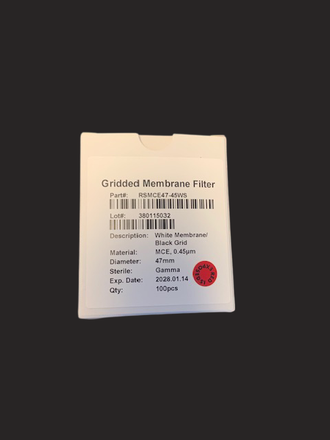 Rose Sterile MCE Gridded Membrane Filters, 47mm x 0.45µm. Pk/100