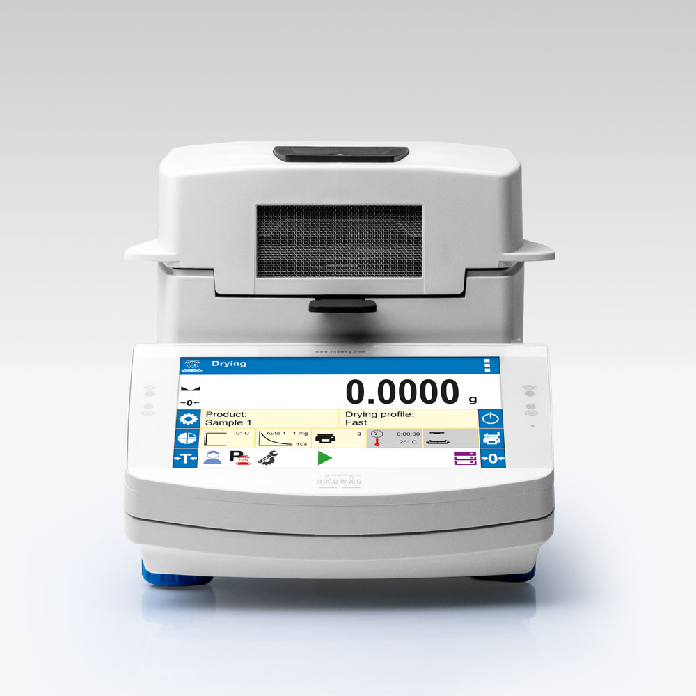RADWAG MA 50/1.X7.A.WH Moisture Analyzer, 50 g, 0.1 mg, -50 g