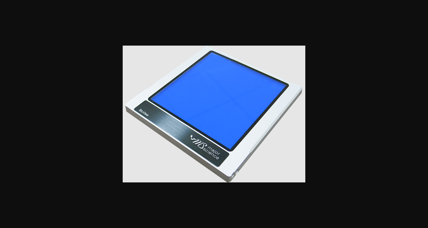 Major Science Advanced BluView Transilluminator, 470nm, Viewing Area 153x153 mm
