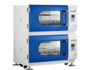 Radobio Dual Stacked Incubator Shaker with UV Sterilization and Push-Button Operation Panel, 160L