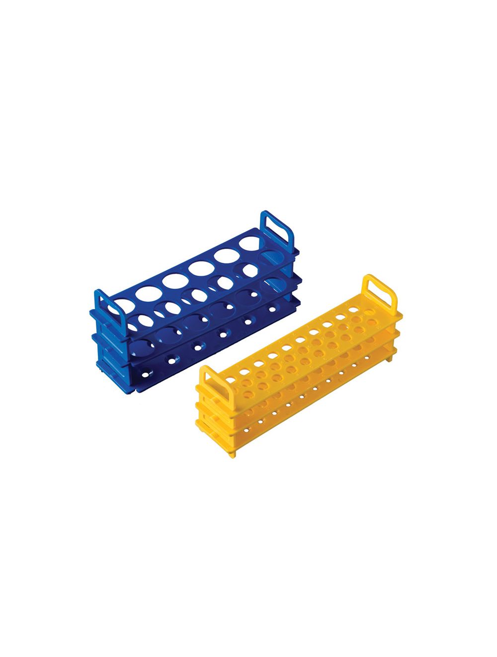 UNITED SCIENTIFIC Test Tube Rack, PC, 16mm Tubes, 31 Places, Blue, 4/Pk