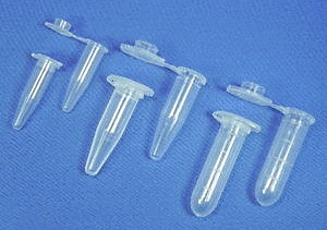 Rose Brand 0.2 mL thin wall PCR tubes with attached flat cap, Certified RNase/DNase and pyrogen free. Non sterile, pkg/1000