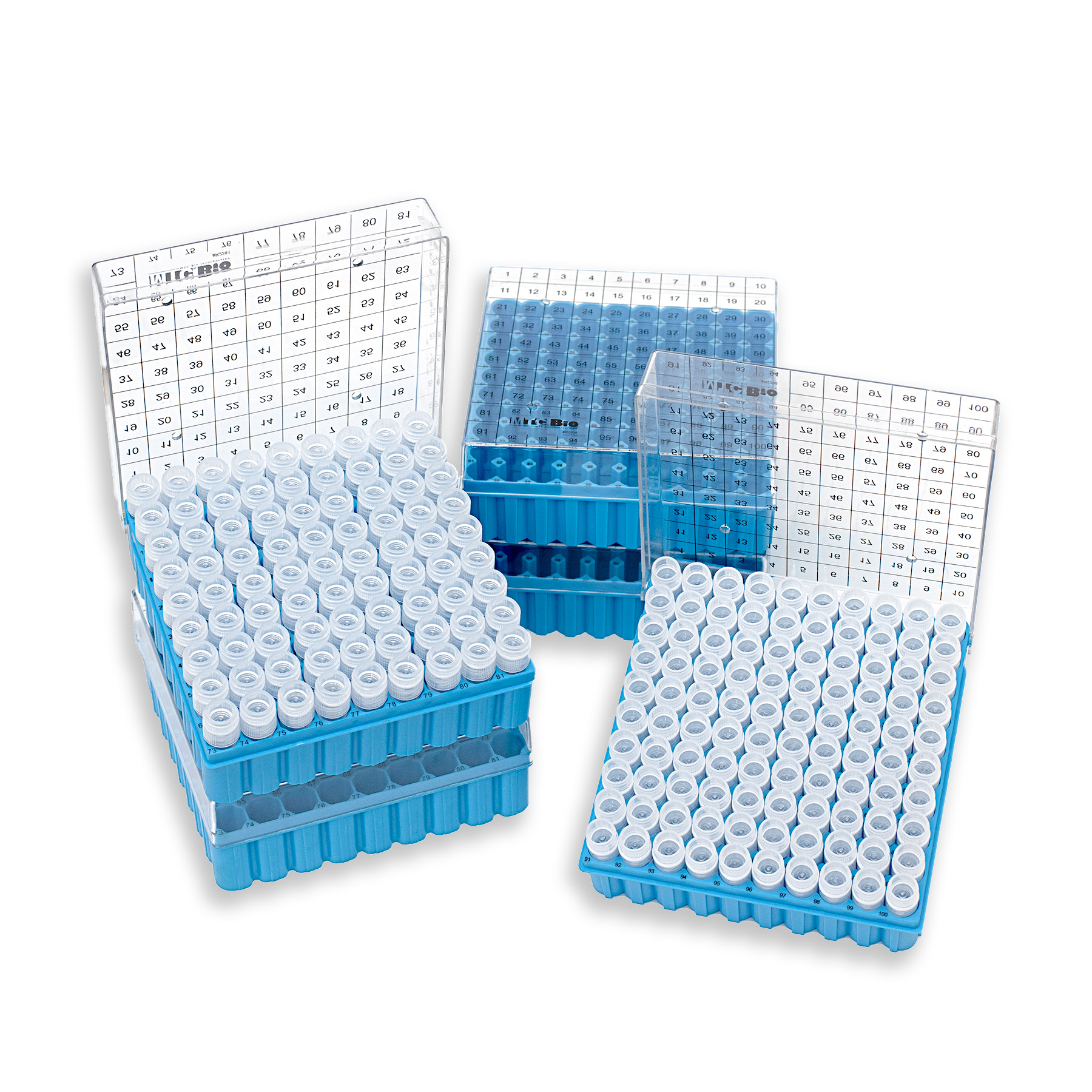 Rose Cryo storage box, 81 place (9 x 9), polycarbonate, with hinged lid, 5/pk