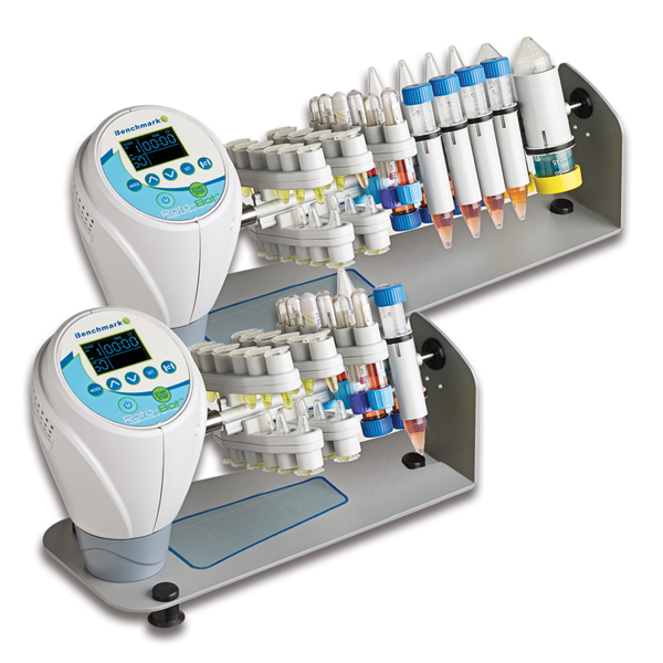 BENCHMARK RotoBot Mini Programmable Rotator, Includes Tube Holders for 12 x 1.5ml, 2 x 15ml and 2 x 50ml