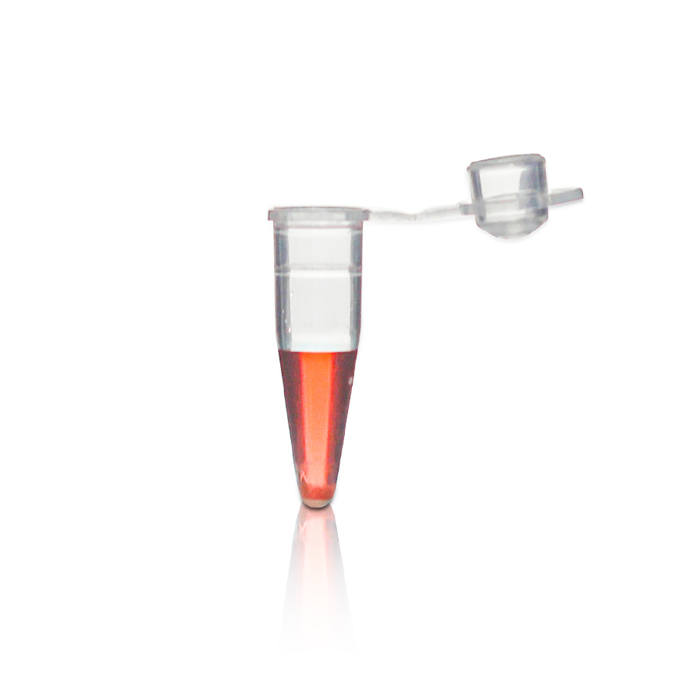 0.2mL Single PCR Tube with Attached Flat Cap. Clear. Non-Sterile 1000 pieces/bag.