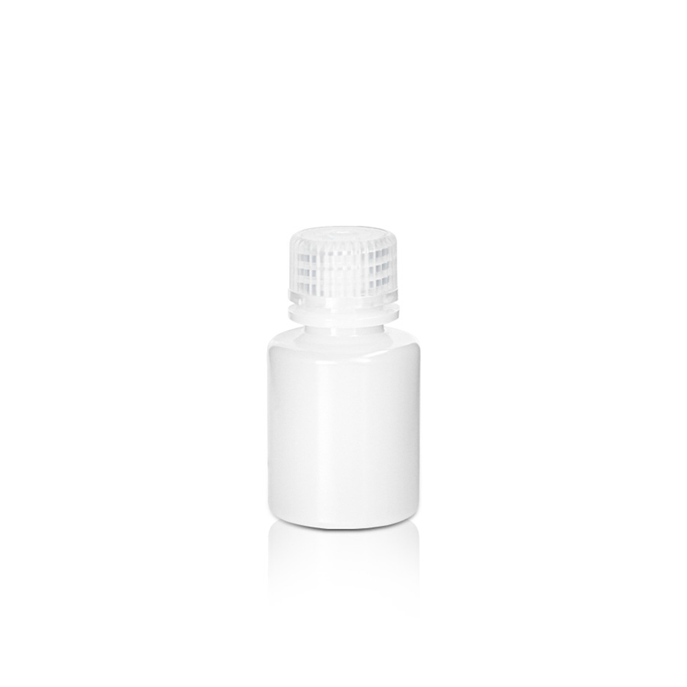 30mL HDPE Reagent Bottle and Cap. Narrow Mouth. Natural. Non-Sterile 100 pieces/bag. 10bags/carton