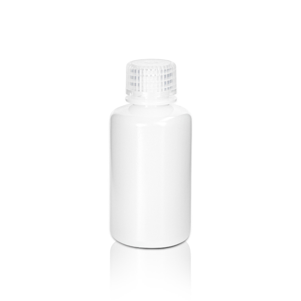 60mL HDPE Reagent Bottle and Cap. Narrow Mouth. Natural. Non-Sterile 50 pieces/bag. 10bags/carton