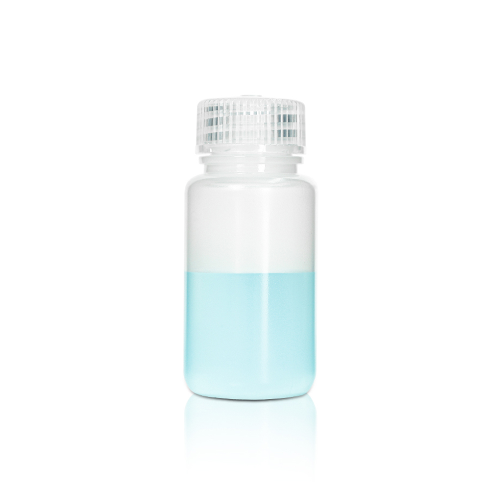 60mL PP Reagent Bottle and Cap. Wide Mouth. Translucent. Non-Sterile 50 pieces/bag. 10bags/carton