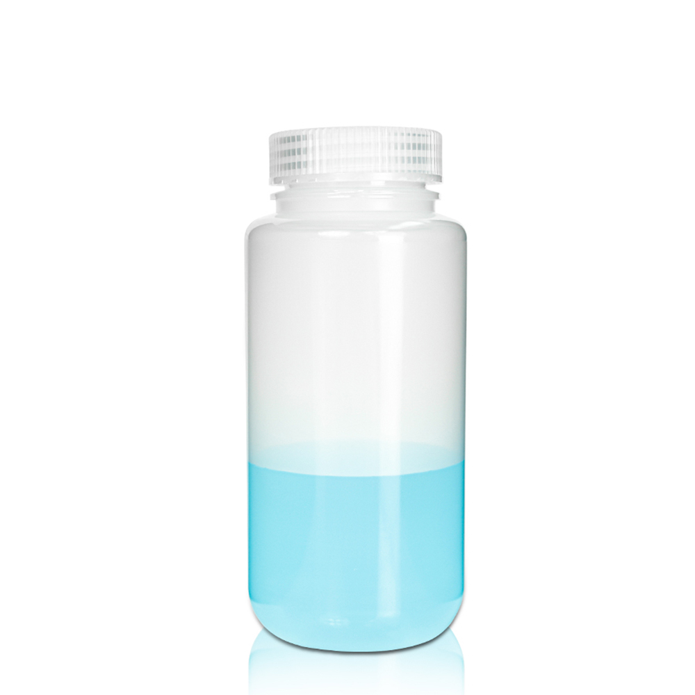 500mL PP Reagent Bottle and Cap. Wide Mouth. Translucent. Non-Sterile 10 pieces/bag. 10bags/carton