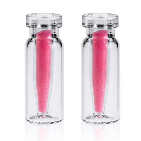 Rose 2mL 11mm Crimp Top Clear Vial Bottom with Integrated 0.2ml Glass Micro-insert. 100pcs/pk.