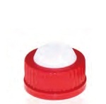 Rose Yellow GL45 Safety Cap with Four Holes for 1/16 inch OD Tubing. 1pc/pk.