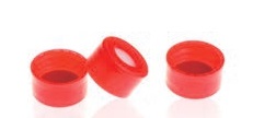 Rose Red 9-425 Open Top SmoothScrewCapwith9mmRedPTFE/WhiteSilicone1mmThick (Ultra Clean).100pcs/pk