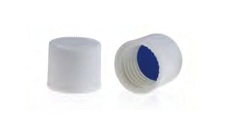 Rose 15-415 White Closed Top PP Cap for Test Tube with 15mm Natural PTFE/White Silicone Septa 1.5mm Thick. 250pcs/pk