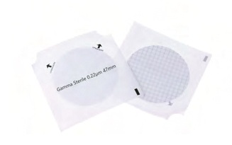 Rose 47mm Sterile MCE Grid Membrane White Membrane/Black 0.22um. 100pcs/pk.